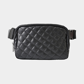 Quilted Solid Sling Bag / Fanny Pack / Belt Bag