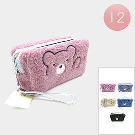 12PCS - Bear Wristlet Pouch Bags