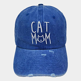 Cat Mom Message Baseball Cap