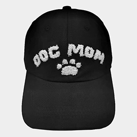 Dog Mom Message Paw Pointed Baseball Cap