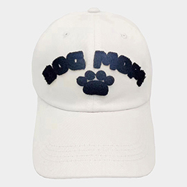 Dog Mom Message Paw Pointed Baseball Cap