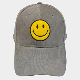 Smile Pointed Corduroy Baseball Cap