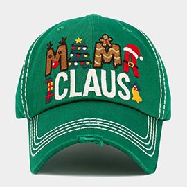 Mama Claus Message Vintage Baseball Cap