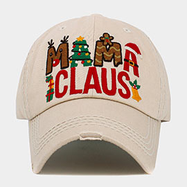 Mama Claus Message Vintage Baseball Cap