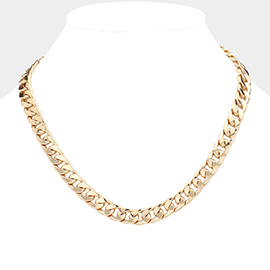 Gold Dipped Metal Chain Necklace