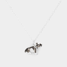 Enamel Dog Pendant Necklace