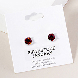January - Birthstone Stud Earrings