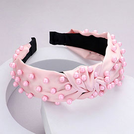Pearl Decorated Knot Headband