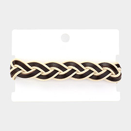 Unisex Wax Rope Genuine Leather Braided Adjustable Bracelet