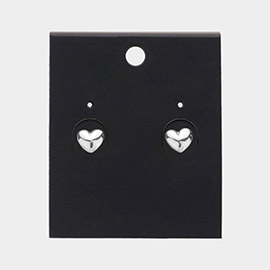 Metal Heart Stud Earrings