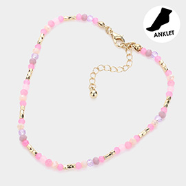Faceted Beaded Anklet