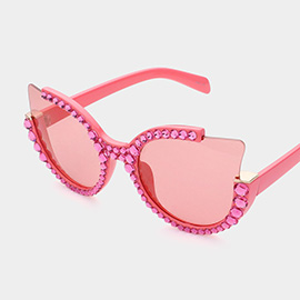 Bling Studded Cat Eye Sunglasses