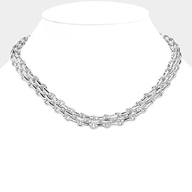 Chunky Metal Link Chain Necklace