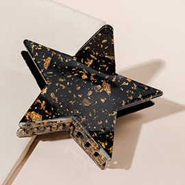 Gold Flake Star Hari Claw Clip