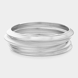 4PCS - Metal Bangle Stackable Multi Layered Bracelets