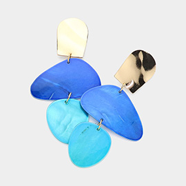 Abstract Celluloid Acetate Link Dangle Earrings
