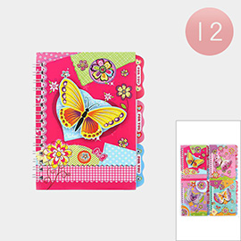 12PCS - Butterfly Printed Notepads