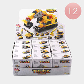 12PCS - Kids Assorted Truck Lego Building Block Toys