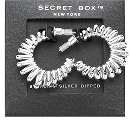 SECRET BOX_Sterling Silver Dipped Coil Hoop Earrings