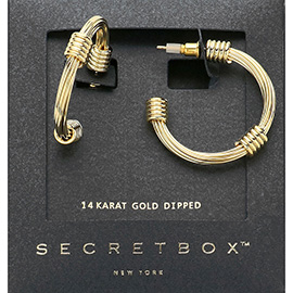 SECRET BOX_14K Gold Dipped Hoop Earrings