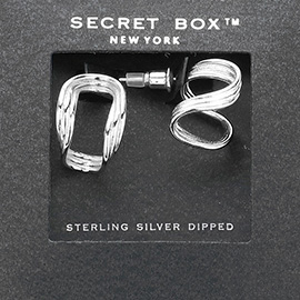 SECRET BOX_Sterling Silver Dipped Abstract Earrings